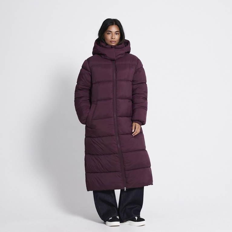 Long puffer jacket "Freja" Plum